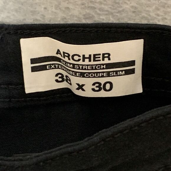 Buffalo David Bitton Archer Jeans Mens Size 38 x 29 Black Slim Stretch Denim - Picture 7 of 13